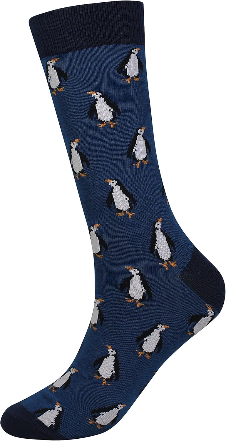 Cansok Men's 2/4 Packs Fun Crazy Novelty Dress Crew Socks - Image 4